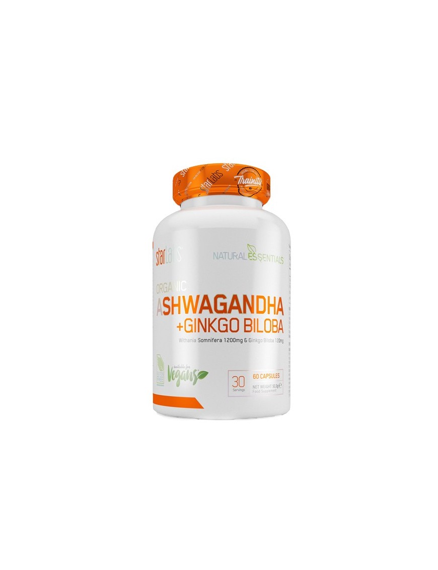 Ashwagandha + Ginkgo Biloba 60 Cápsulas - StarLabs