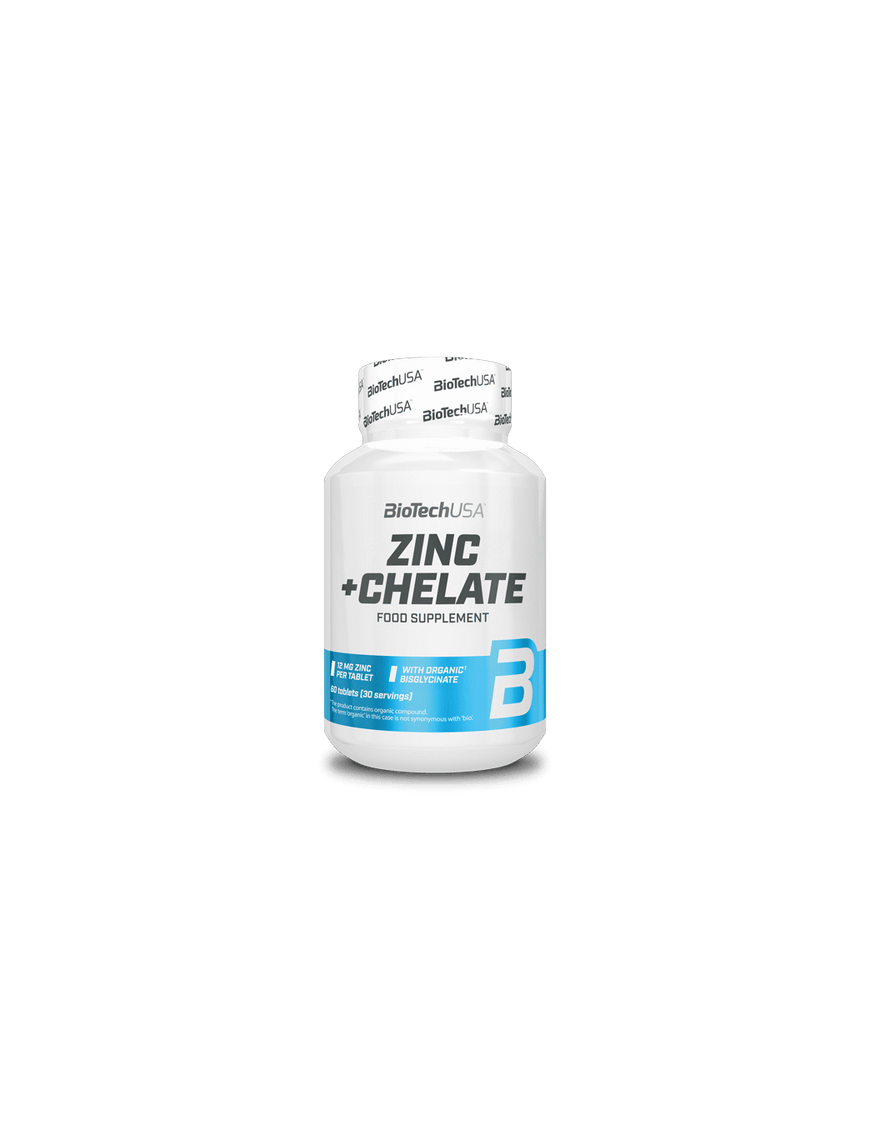 Zinc + Chelate 60 Tabletas - Biotech Usa