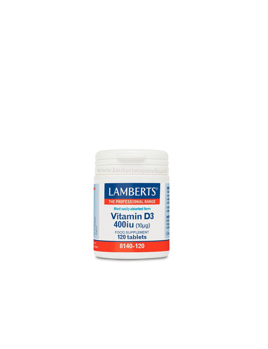 Vitamina D3 400 UI (10 mcg) 120 tabletas