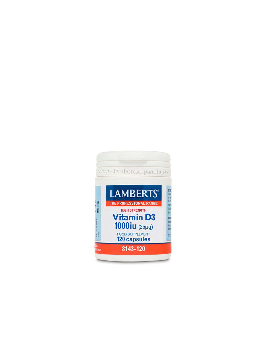 Vitamina D3 1000 UI (25 mcg) 120 tabletas