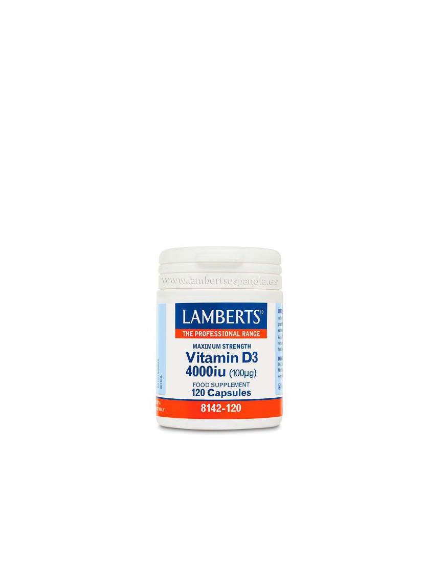 Vitamina D3 4000 UI (100 mcg) 120 tabletas