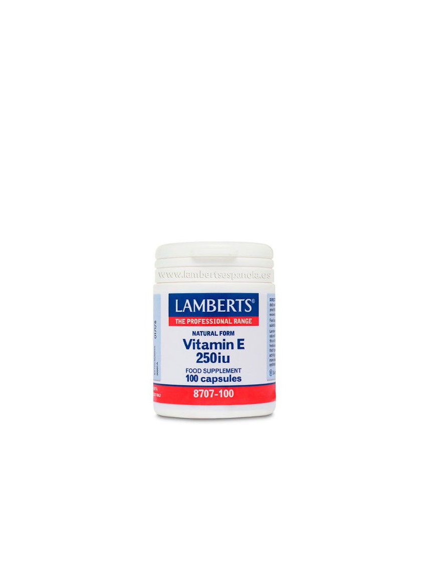 Vitamina E 250 UI (168mg) 100 cápsulas