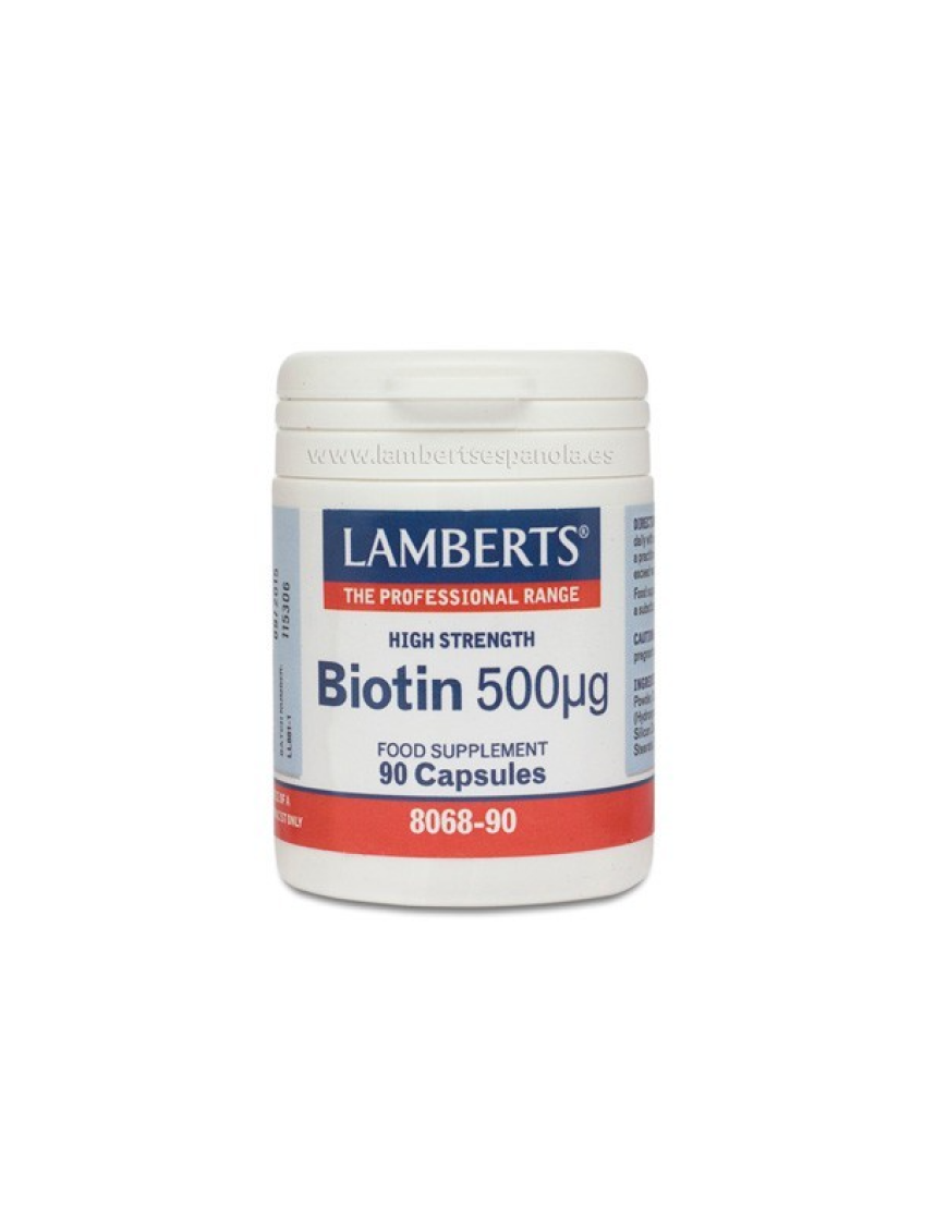 Biotina 500 mcg 90 Cápsulas - Lamberts