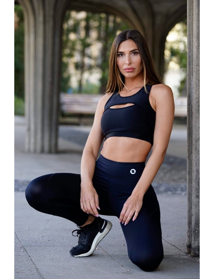 Total Black Malla Deportiva Talle Medio - Sasha Active Wear