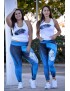 Blue Juliana Malla Deportiva Talle Medio - Sasha Active Wear