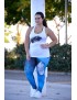 Blue Juliana Malla Deportiva Talle Medio - Sasha Active Wear