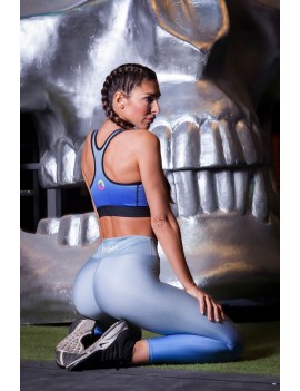 Lady In Blue Malla Deportiva Talle Medio  - Sasha Active Wear