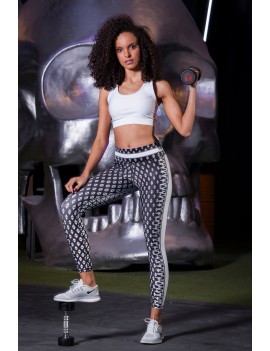 White Mariana Malla Deportiva Talle Alto  - Sasha Active Wear