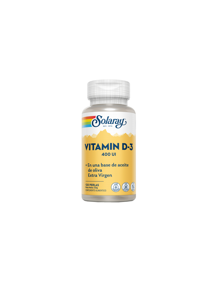 Vitamin D3 400 UI 120 Cápsulas - Solaray