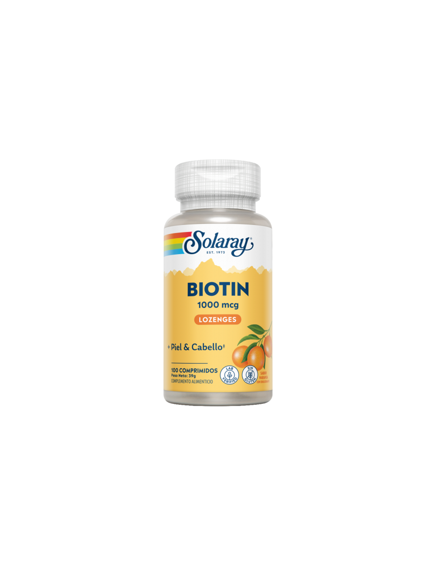 Biotin 1000 mcg 100 Cápsulas - Solaray