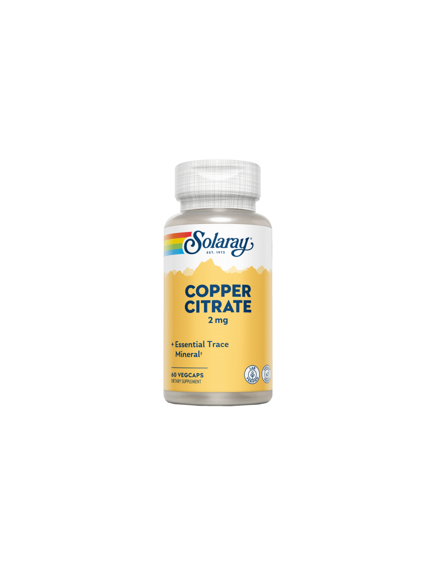 Copper Citrate 60 VegCaps - Solaray