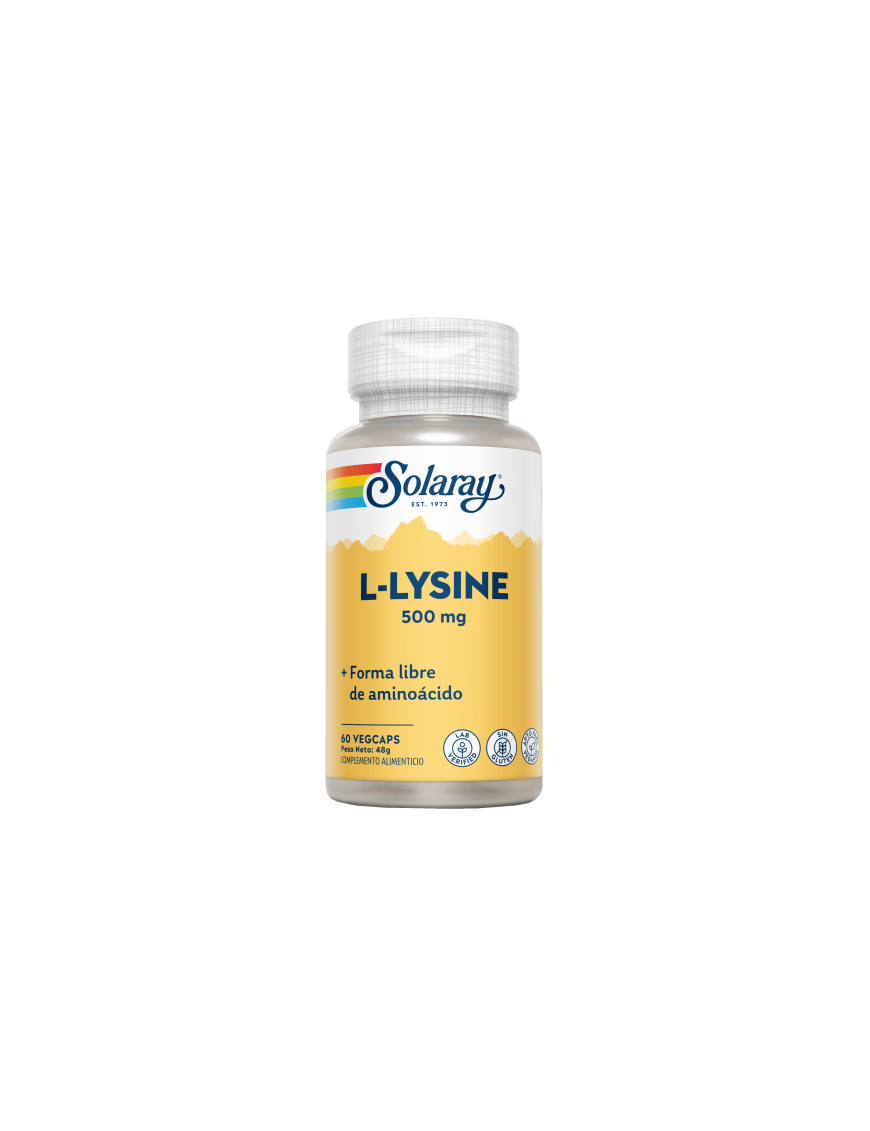 L-Lysine 500mg 60 VegCaps - Solaray