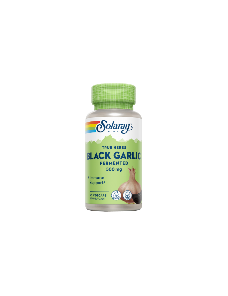 Black Garlic Bulb 500mg 50 VegCaps - Solaray