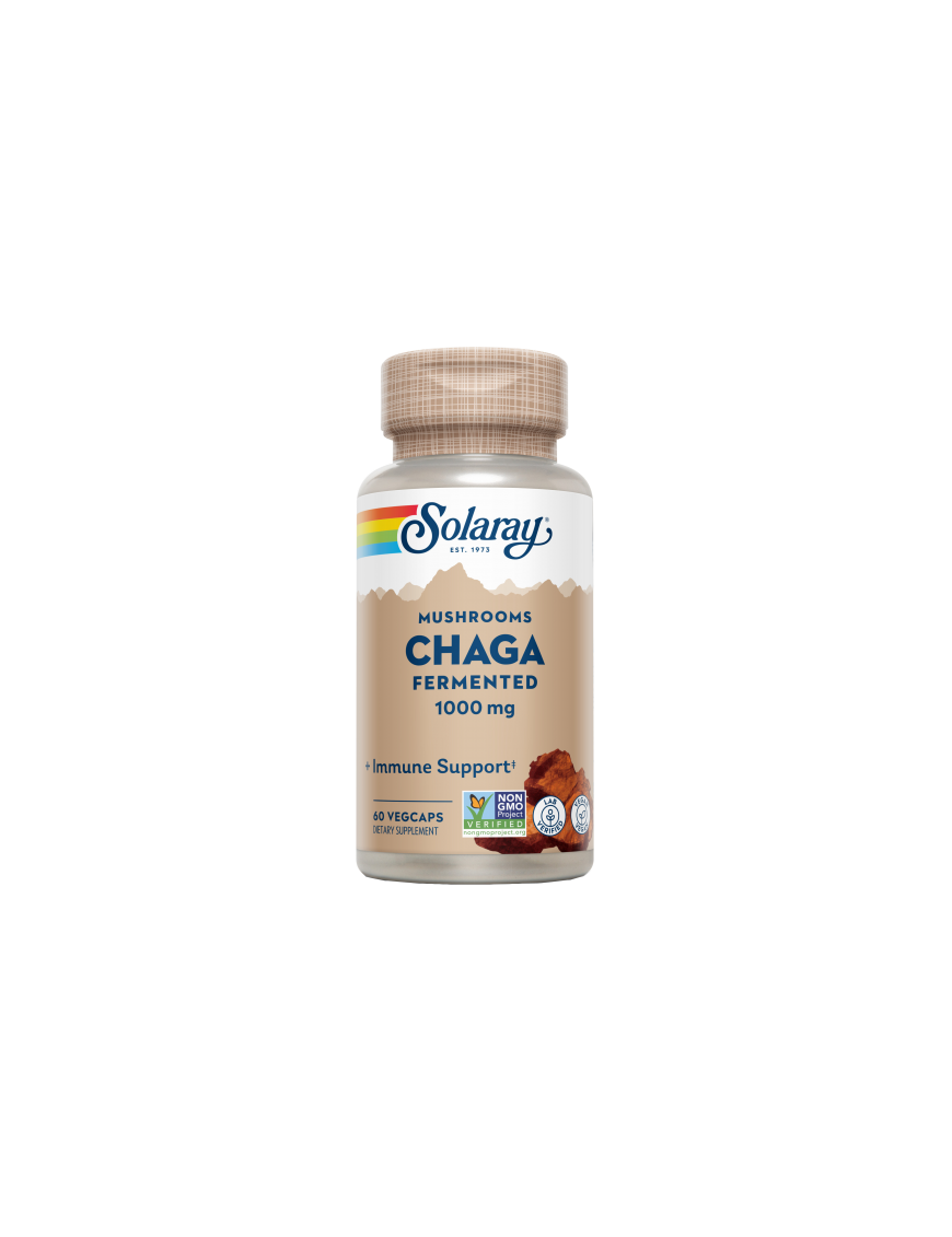 Chaga Fermented Mushroom 1kg 60 VegCaps - Solaray