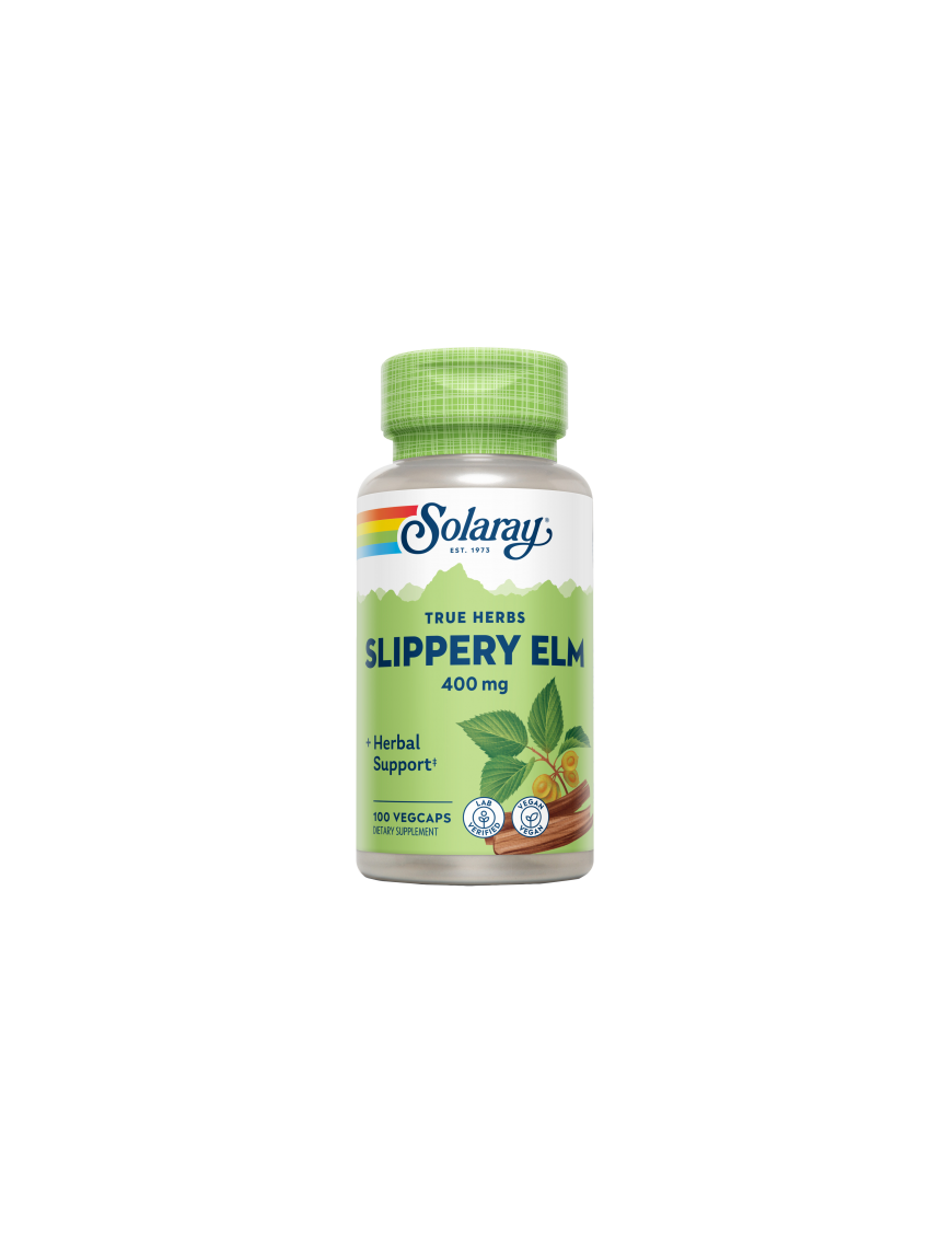 Slippery Elm Bark 400mg 100 VegCaps - Solaray