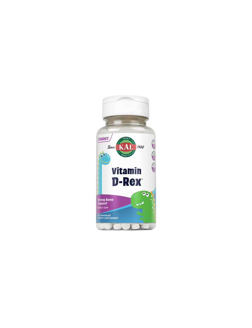 Vitamin D Rex D3 400 UI - 90 Comprimidos Masticables - KAL