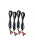4 Cables Negros y Rojos 6 Pins-Snap