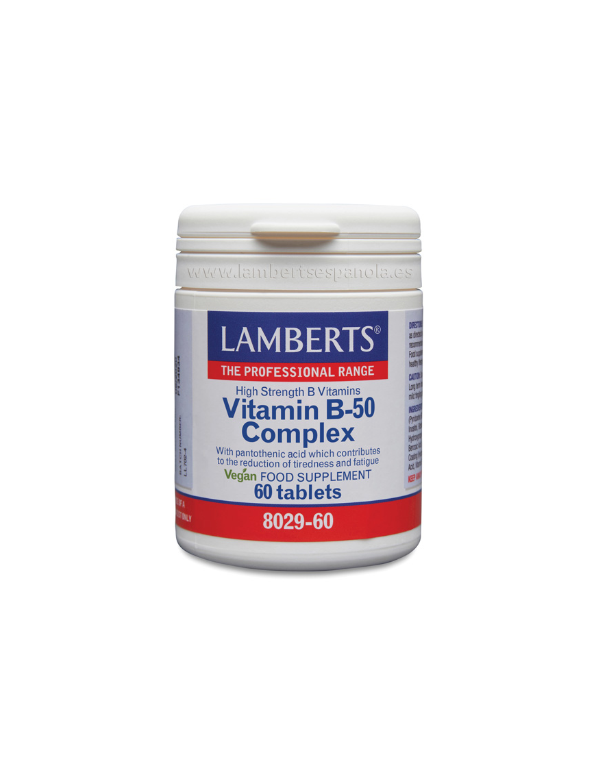 Complejo de Vitaminas B-50 60 Tabletas - Lamberts