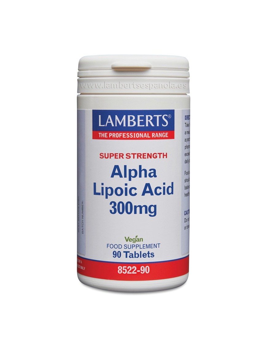 Ácido Alfa Lipoico 300 mg, ALA o Ácido Tióctico 90 Cápsulas - Lamberts