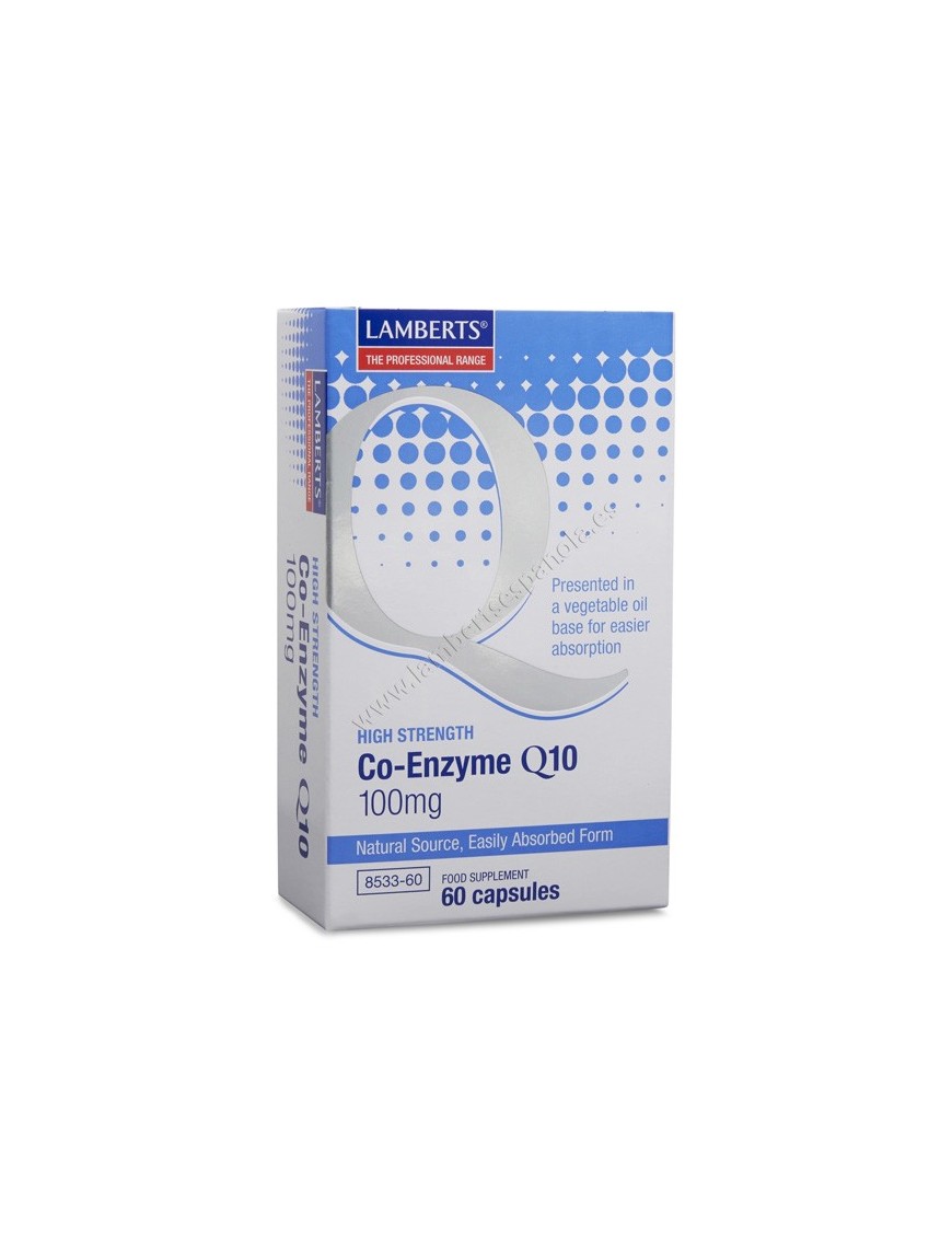 Co-Enzima Q10 100 mg, Ubiquinona, 60 Cápsulas - Lamberts