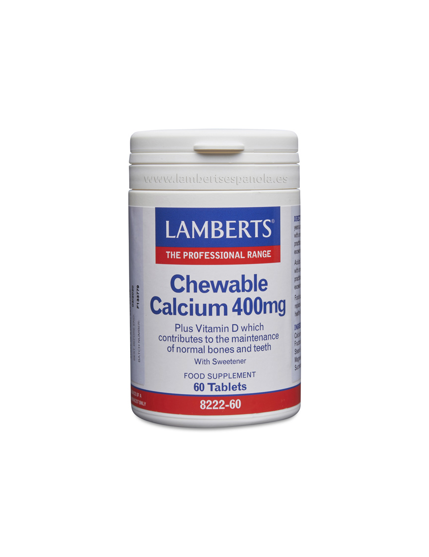 Chewable Calcium 400mg 60 Tabletas - Lamberts