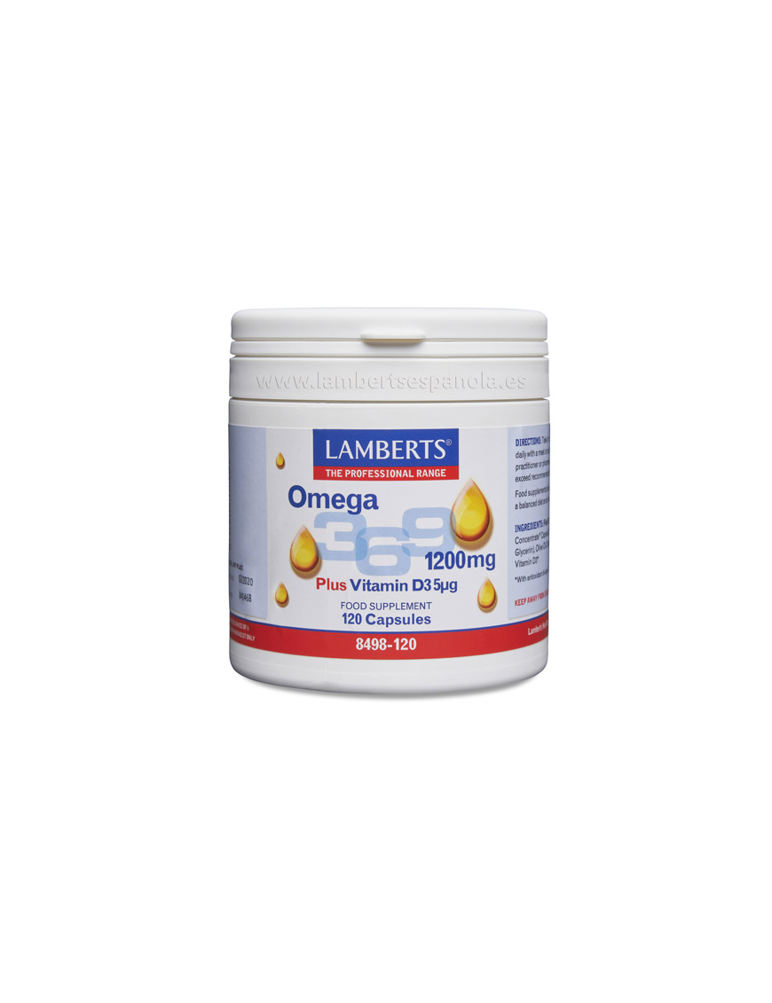 Ácidos Grasos Omega 3,6,9 1200mg 120 Cápsulas - Lamberts