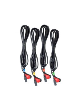 4 Cables Negros y Rojos 6 Pins-Snap