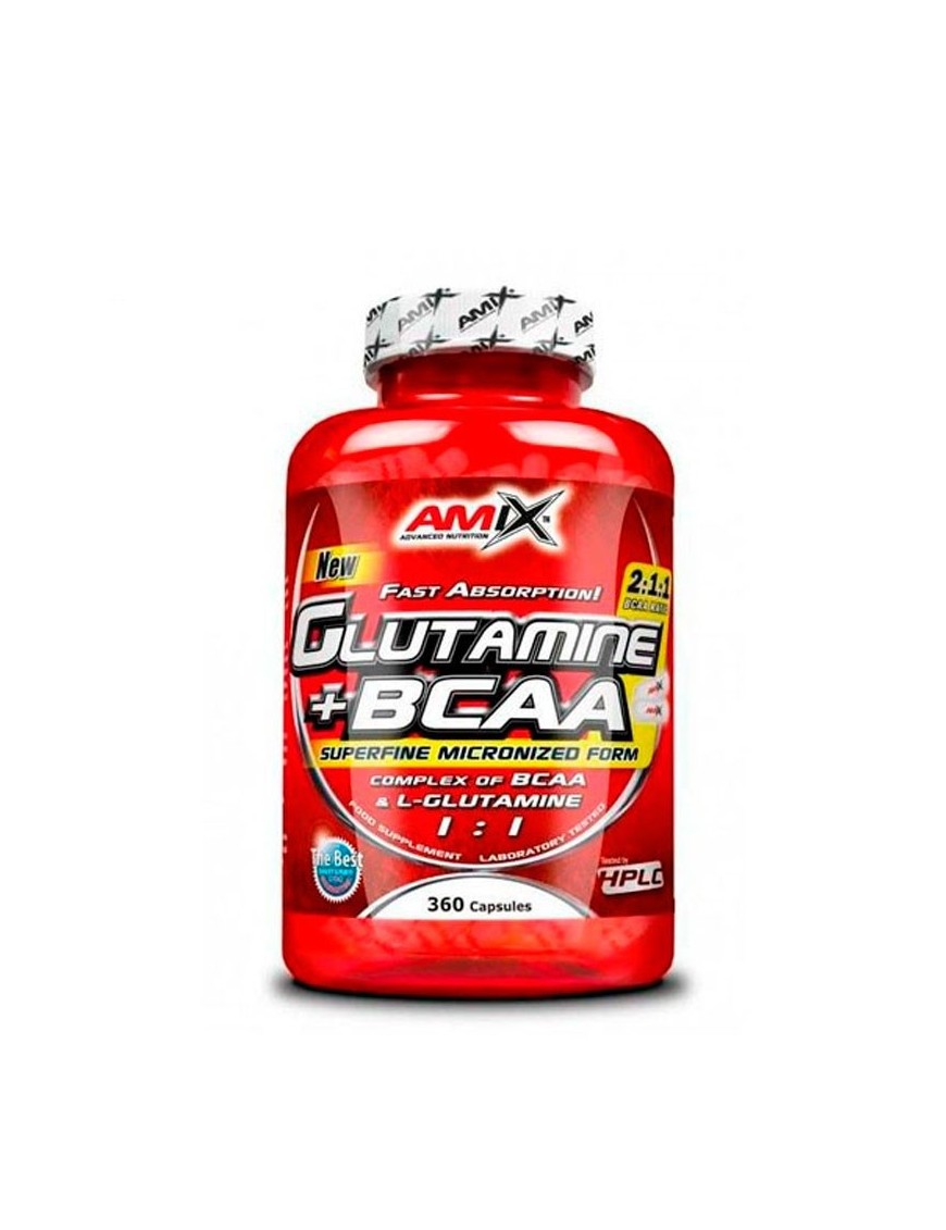 Glutamina + BCAA 360 Cápsulas - Amix