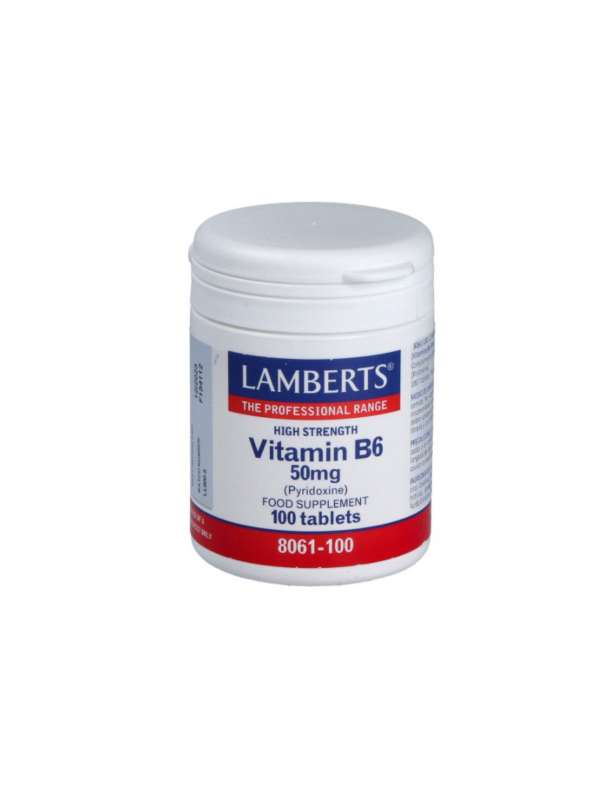 CAD:12/22 Vitamina B6 50mg 100 tabletas