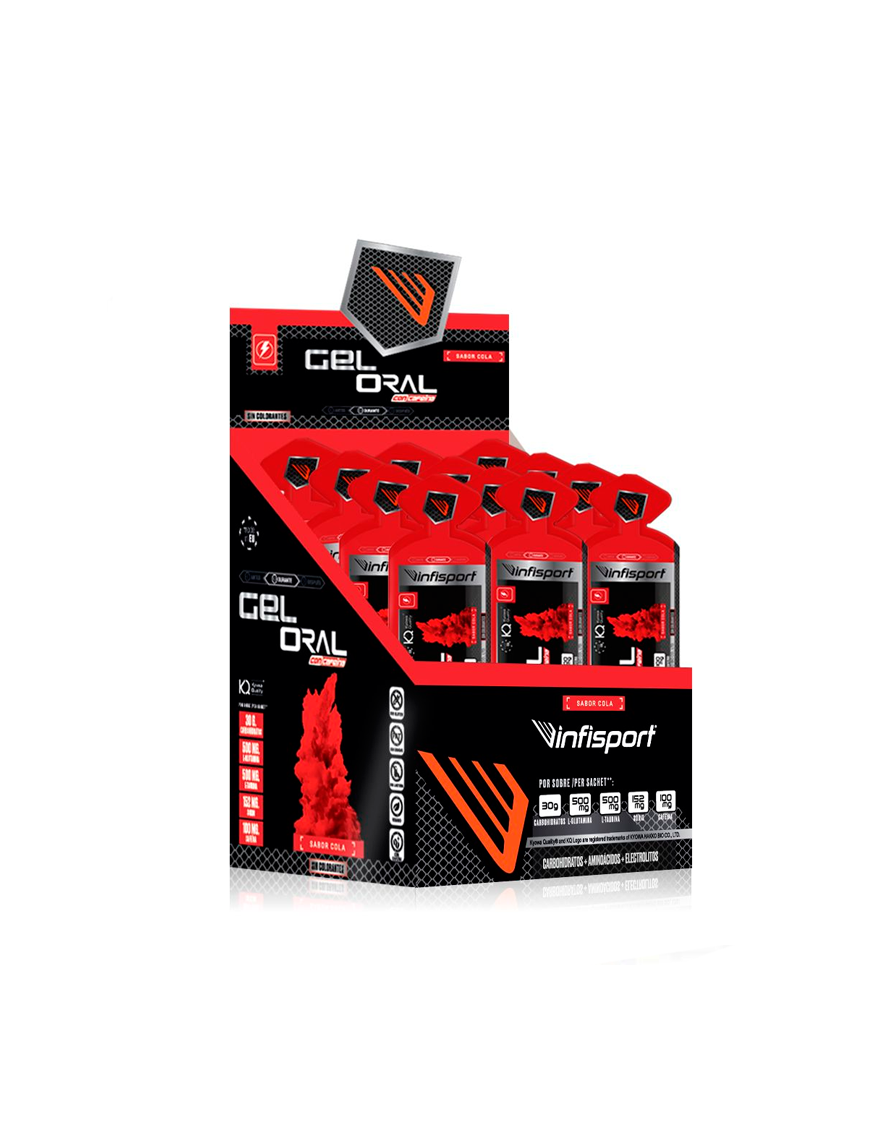 Caja Gel Oral 100mg cafeína 18x50gr - InfiSport