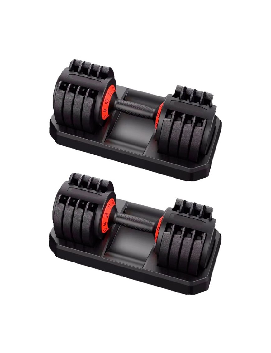 2 Mancuernas Ajustables de 12Kg - RockPull