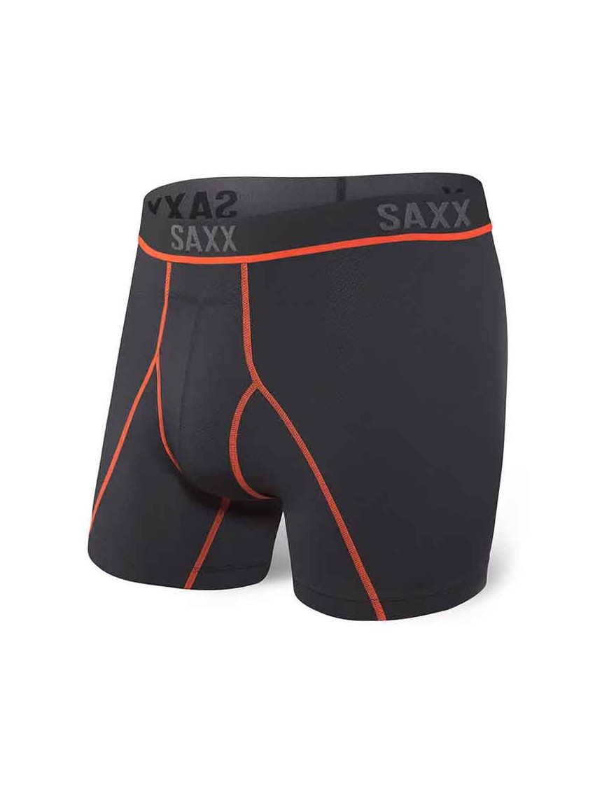 Bóxer SAXX Kinetic HD Brief - Negro/Naranja