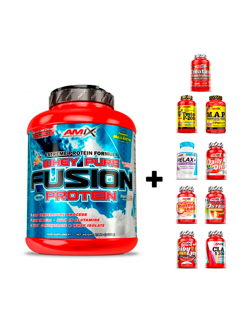 PACK Whey Pro Fusion Amix 2270gr + REGALO Bote 30 cápsulas