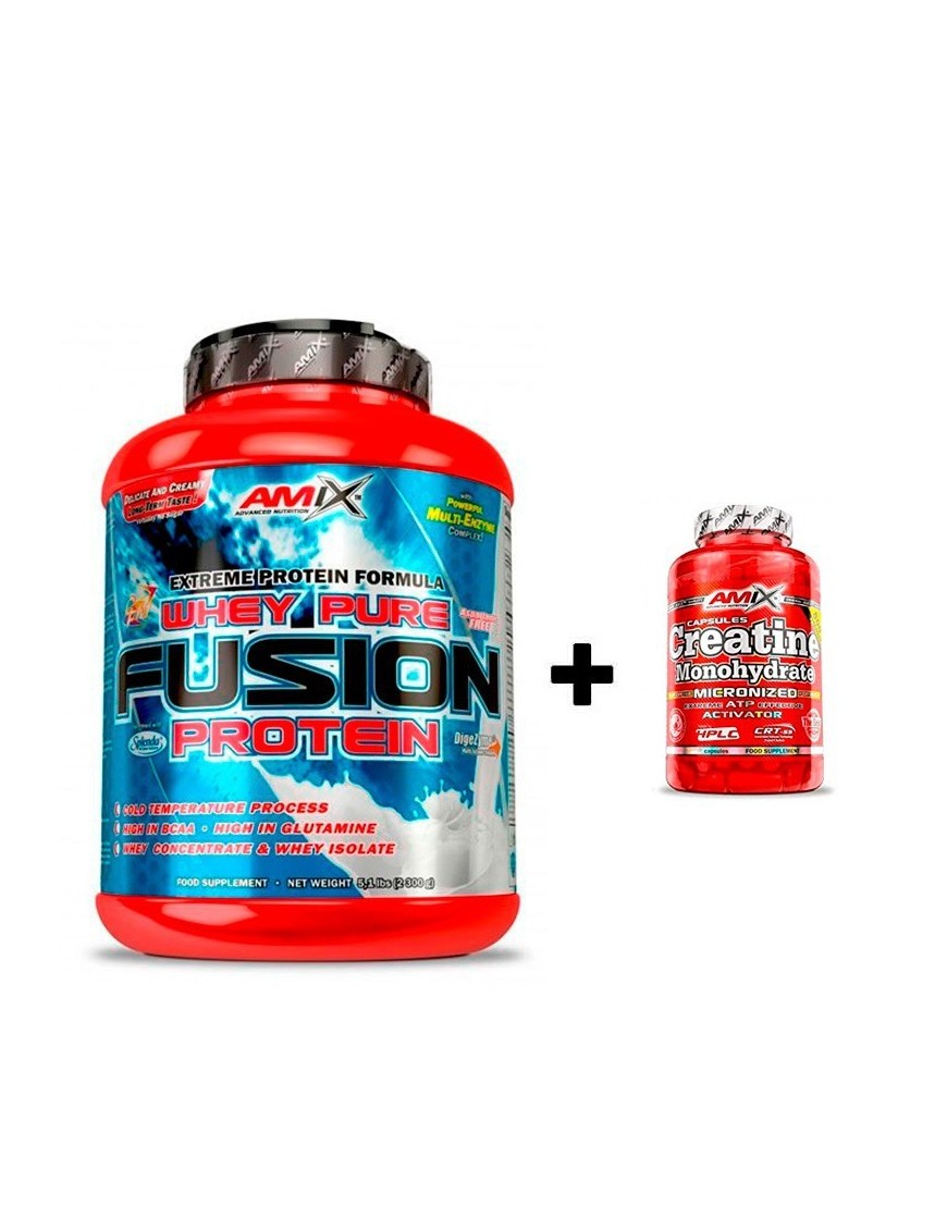 Whey Pro Fusion Amix 2270gr + Creatina Monohidrato 30 cápsulas