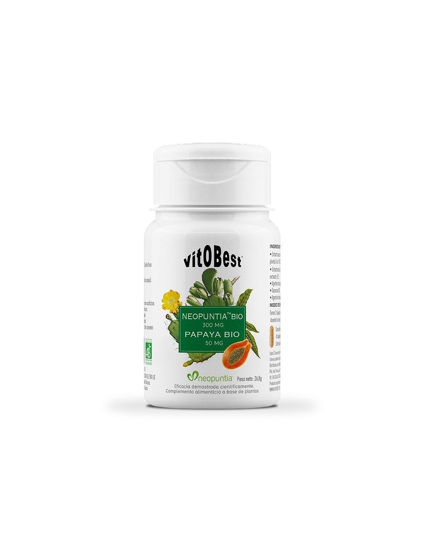 Neopuntia™ BIO + Papaya BIO 45 Cápsulas - VitoBest